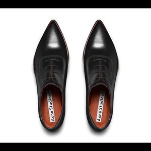 Acne Studios Black Martha Pointed Oxfords Size 40